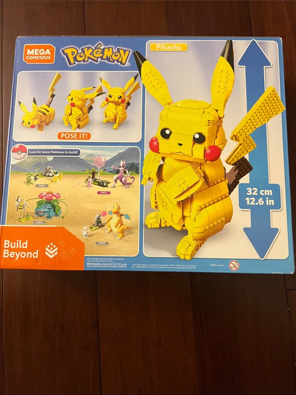 Pokemon Jumbo Pikachu Building Set - Yellow